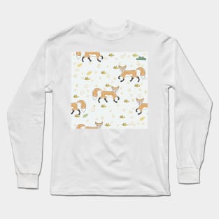 Fox Pattern Long Sleeve T-Shirt